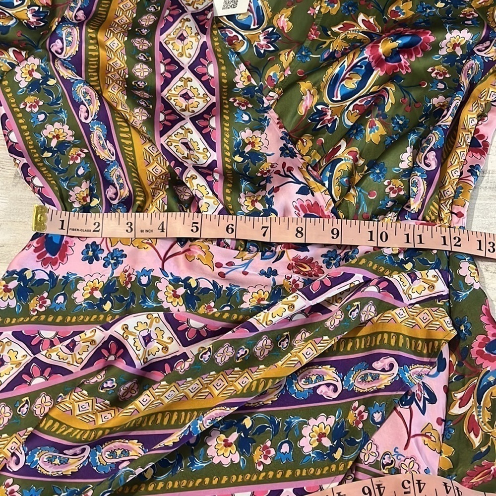 Zara Silk Like Floral Blogger Favorite Dress Size XS.  NWT - Picture 11 of 12